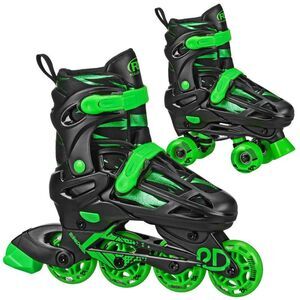 Roller Derby -  Green Wire Kids' Inline-Quad Combo Sk Green